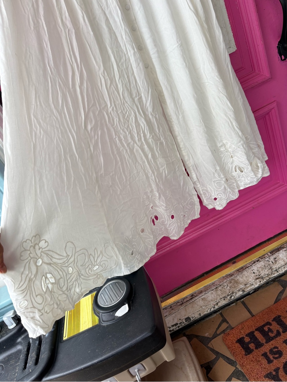 torrid Ivory Button-Front Maxi Dress - Picture 4 of 12